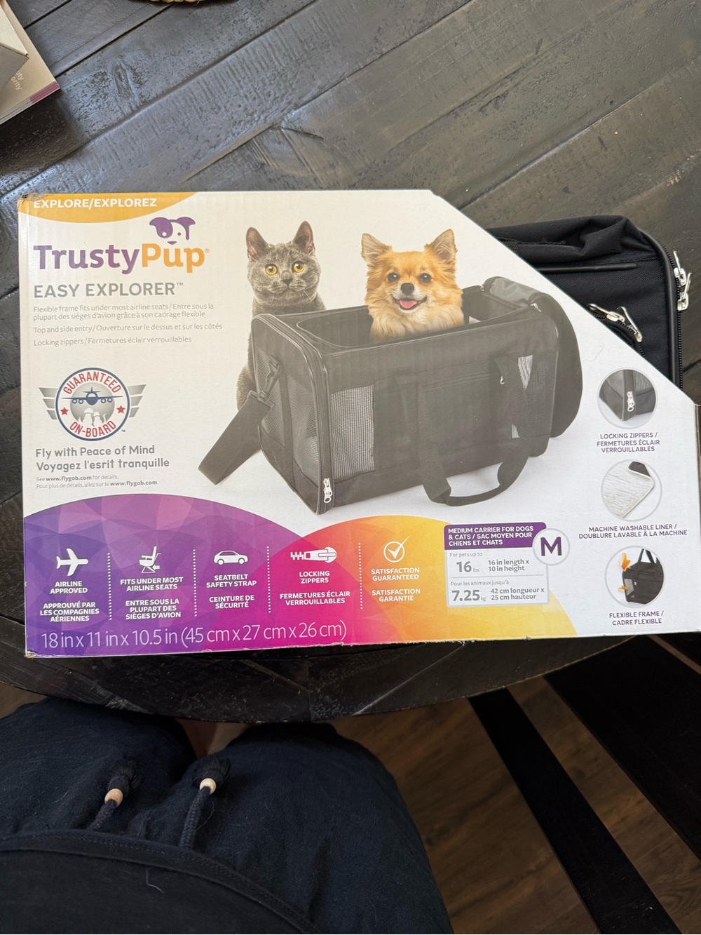 Pet Carrier (medium) Black